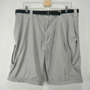 Helly Hansen Shorts Mens 40 Gray Outdoor Technical Series Cargo Trail Belt